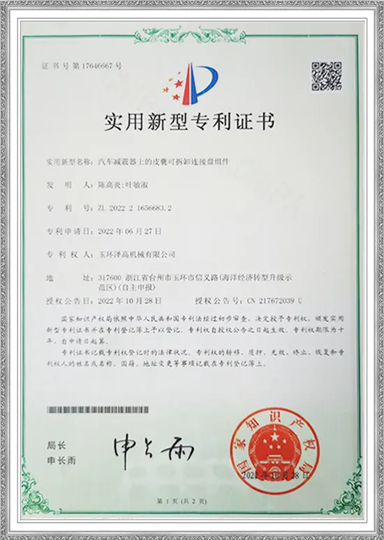 Certificado de Patente Zegao